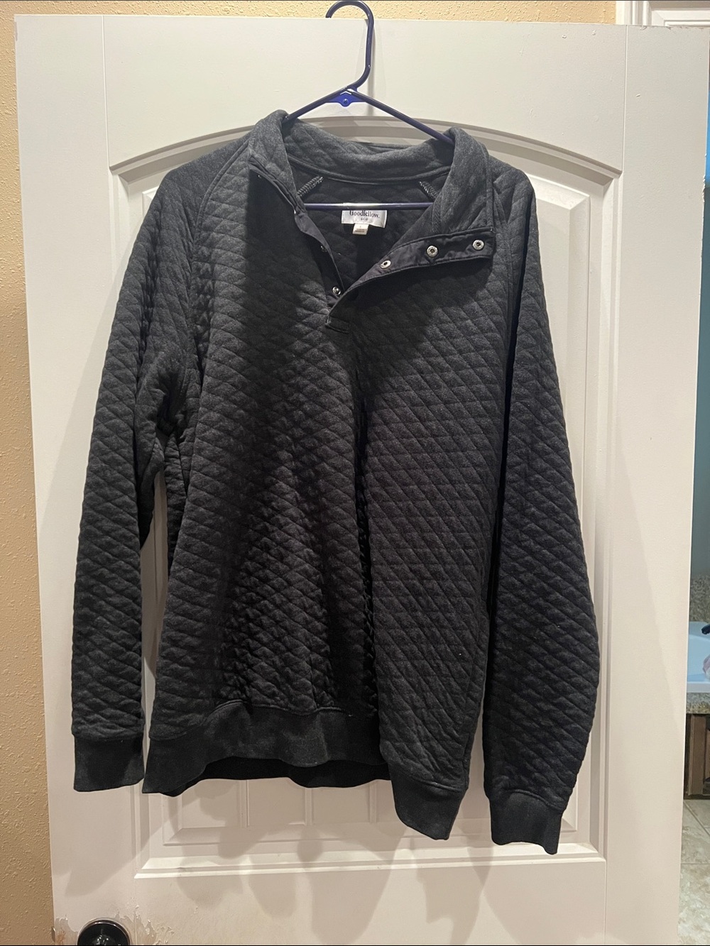 Goodfellow & Co Quilted Zip-Up Sweater Jacket in Black